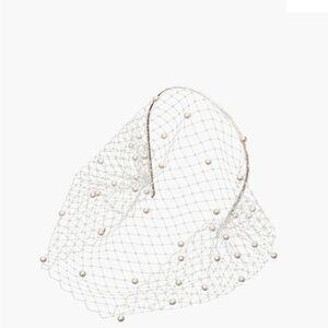 Voilette headband with pearls